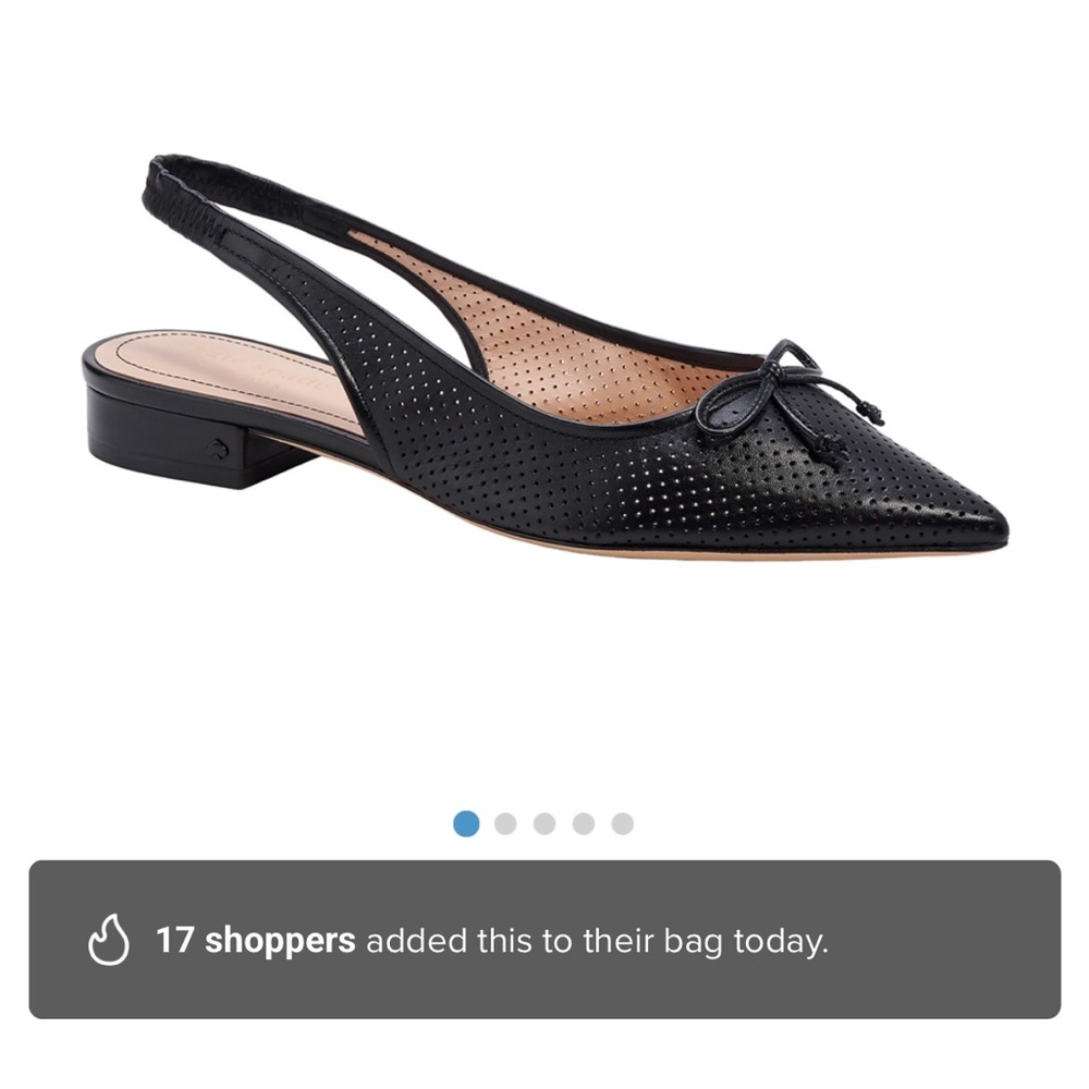 Kate Spade Veronica Black Slingback Flats